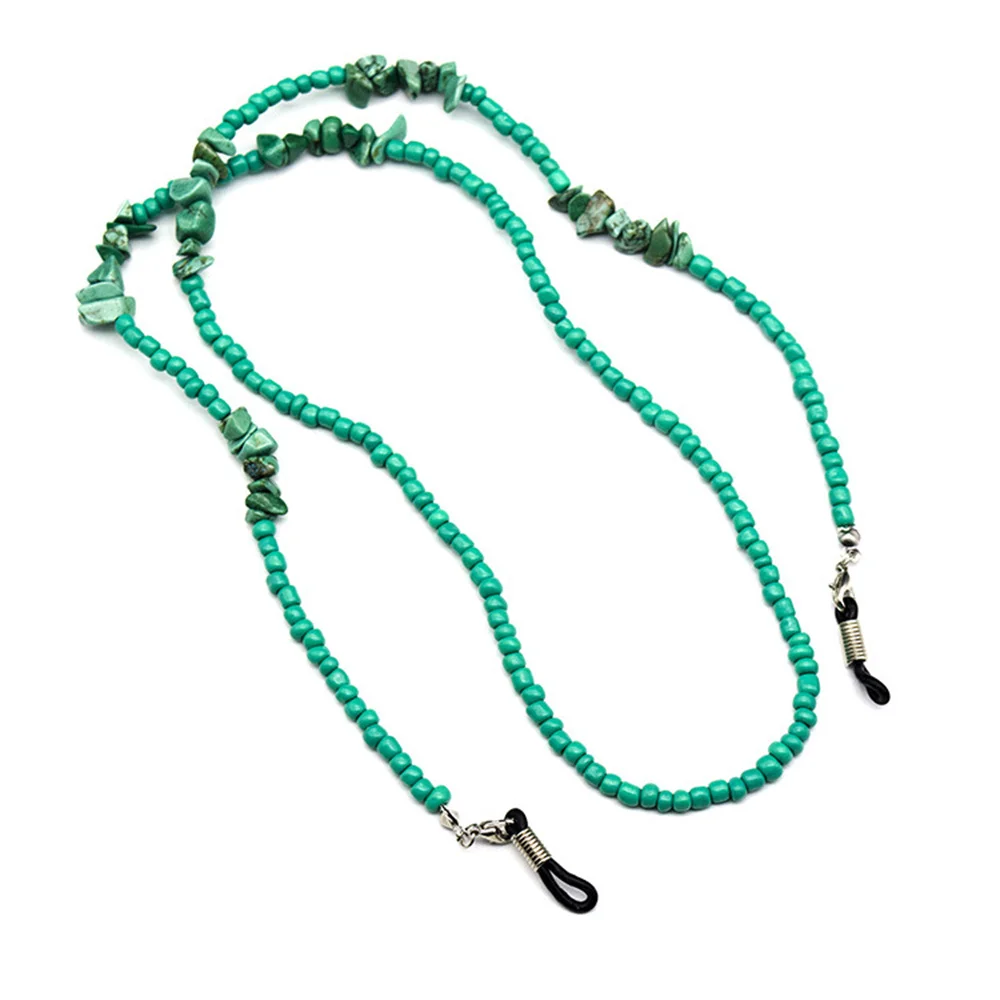 

New Turquoise Sunglasses Chain Trendy Women Outside Casual Sunglasses Lanyard Eyeglass Chain Strap Mask Hanging Rope Necklace Gi