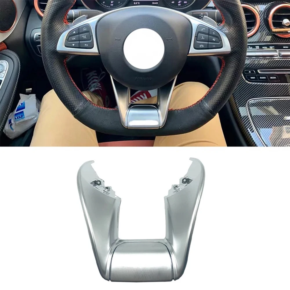 

Car Steering Wheel Lower Cover Trim For Mercedes Benz W117 W205 W213 W218 W222 X253 CLA CLS GLA GLC GLE C63 for AMG Style