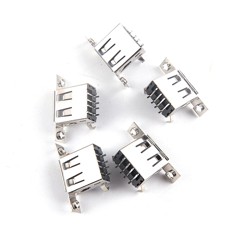

5 шт. Micro USB 2,0 гнездовой разъем 4Pins usb-порт для док-станции Разъем для зарядки с винтовыми отверстиями