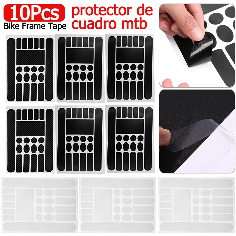 

10Pcs Bicycle Chain Protection Sticker Mountain Bike Care Chain Sticker Folding Anti-scratch MTBFrame Protective Film Sticker