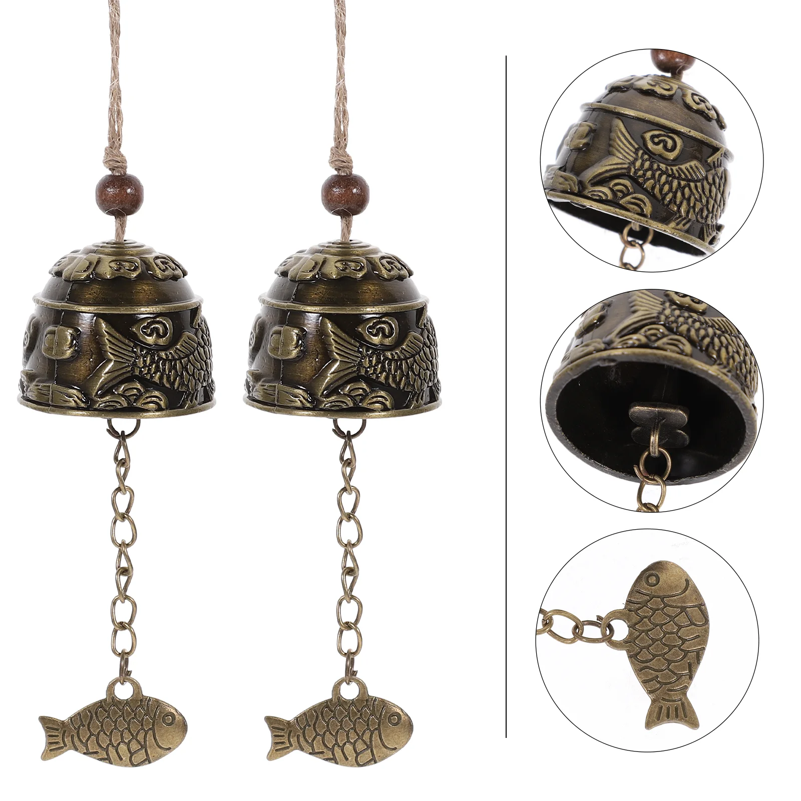 

2pcs Metal Peacocks Wind Chime Decorative Hanging Pendant Wind Chime Bells