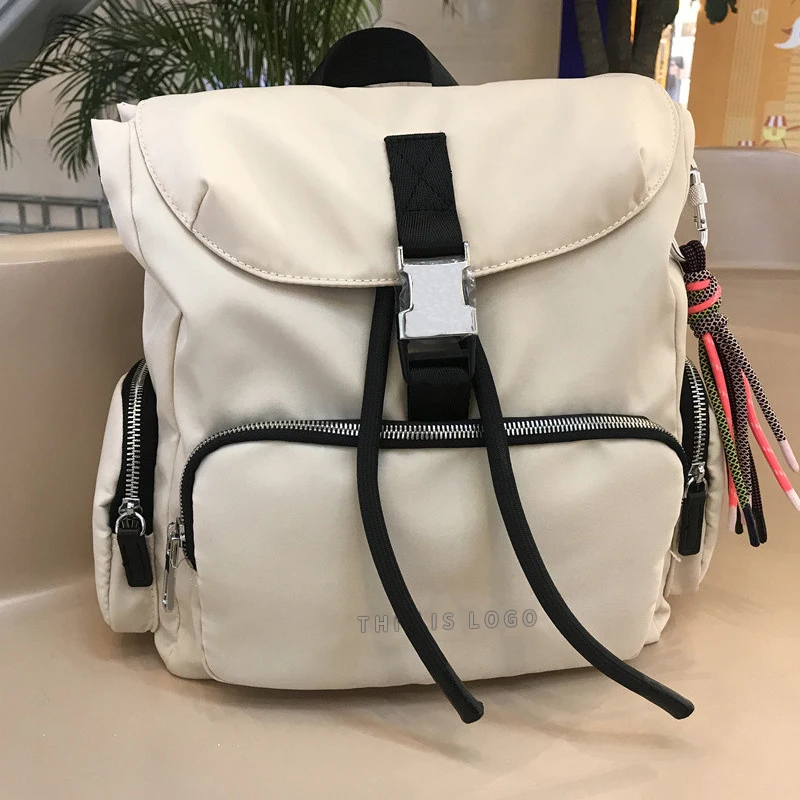 

2023 New Fashion Unisex Waterproof Drawstring Backpack Luxury Designer Niche Alphabet Simple Student Schoolbag Women Can Carry