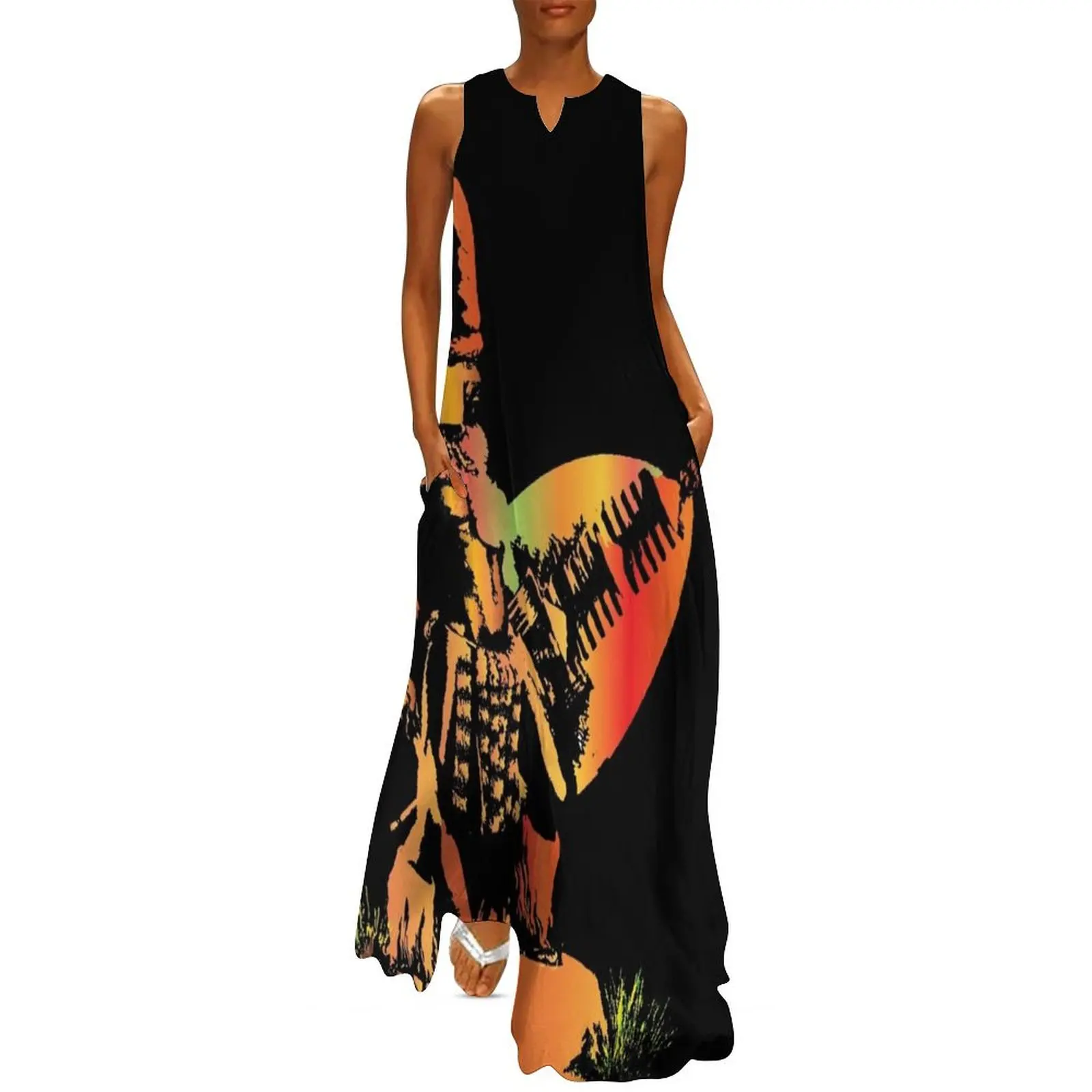 ZULU KING SHAKA Длинное платье платья для официальных случаев вечерние женские женщин