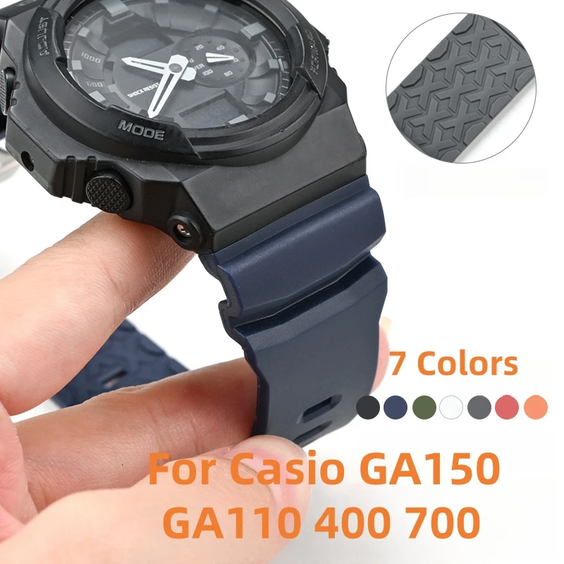 Ремешок для часов из смолы Casio GA150 GA110 GA400 GA700 16 мм водонепроницаемый ремешок ТПУ