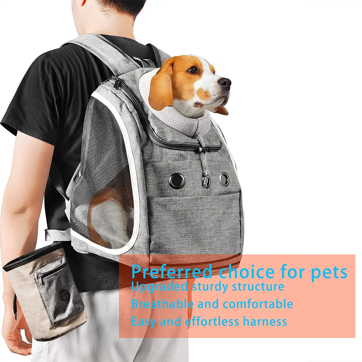 Pet backpack, cat backpack, with breathable head designed for hiking puppies cat puppies