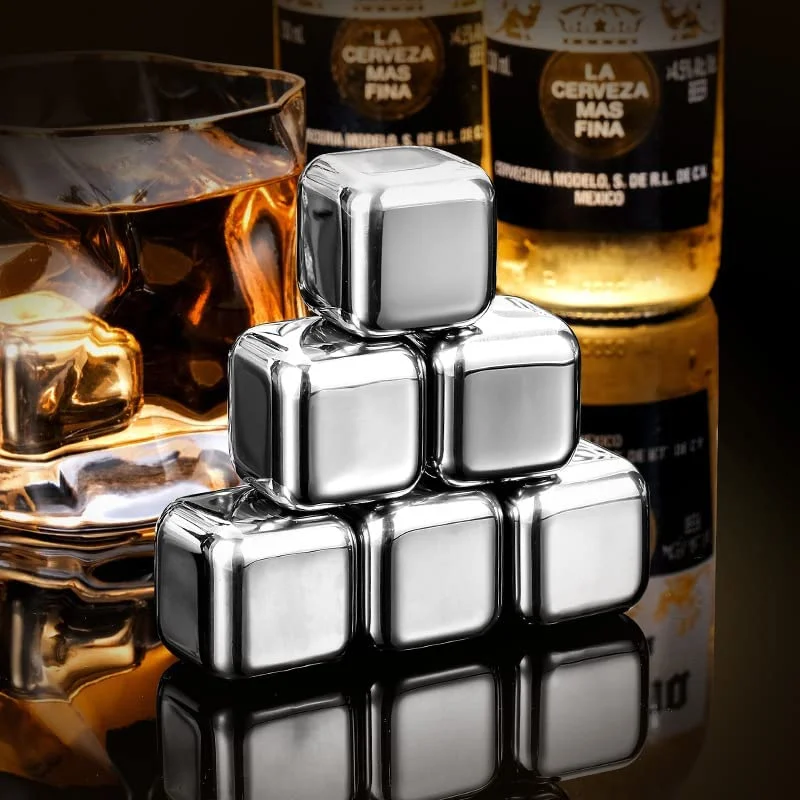 

4/6/8 pcs Whiskey Stones Gift Set Chilling Stones Whisky Cooler Rocks Reusable Ice Cubes with Tongs Stopper Best Drinking Gift