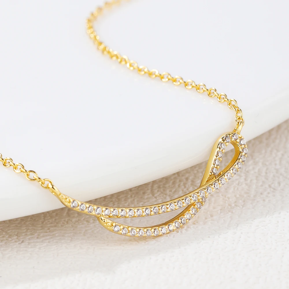 

Top Quality 14K Gold Plated Irregular Simple Staggered Line Necklace Fine Female Fashion Jewelry
