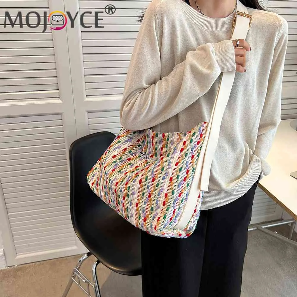 

Модная женская цветная вместительная сумка через плечо, сумка для покупок через плечо