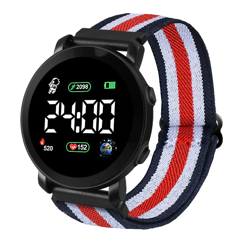 LED Electronic Watch for Children Braided Electronic Sport Wrist Watch Clock Digital Kids Watch Wristwatch Boys Girls Relojes