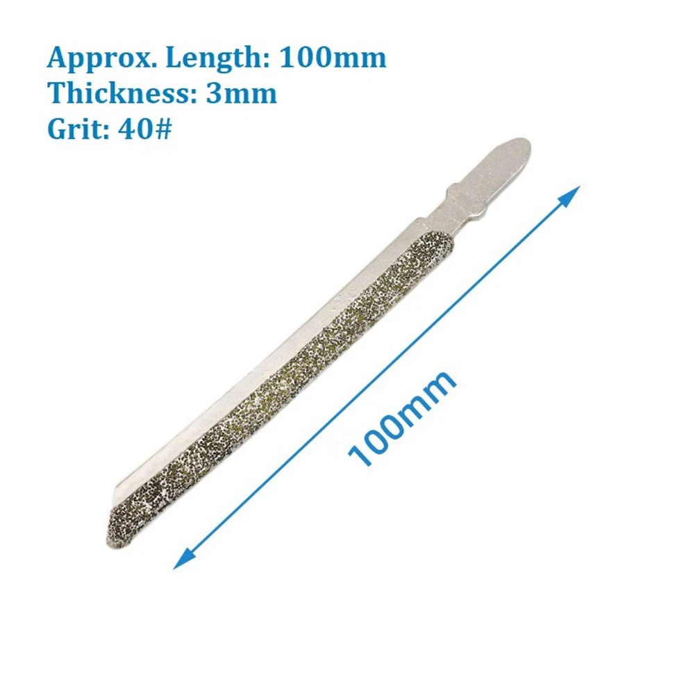

Accessories Jigsaw Blades Silver T-shank 100mm Tiles Cutting On Fiberglass Diamond Coated For Granite Tile Cutting
