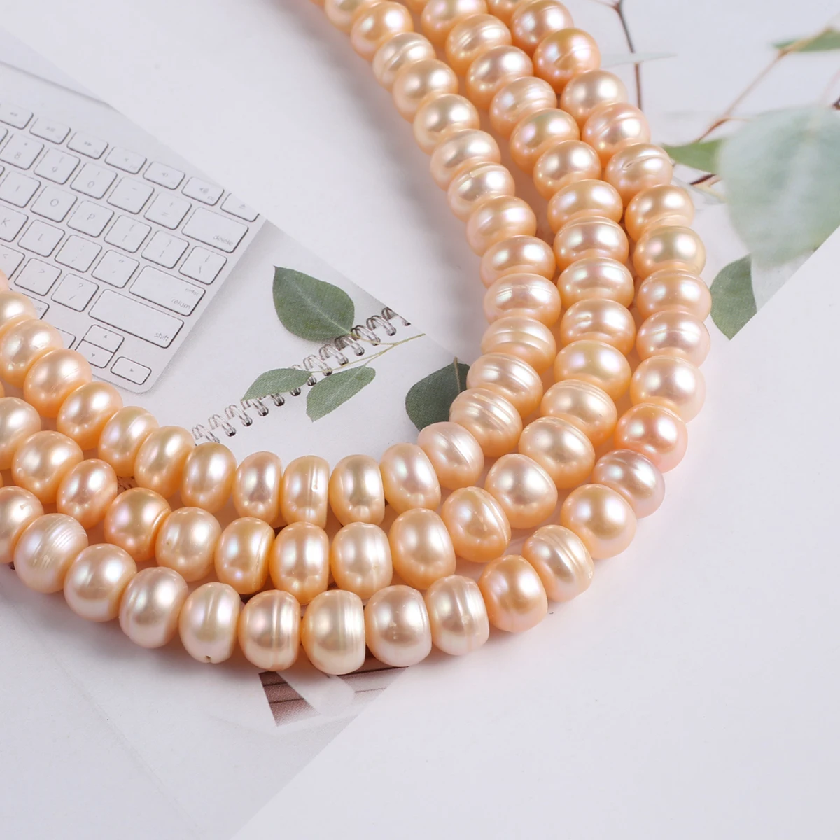 Natural Freshwater Pearl Beads Loose Spacer Bread Shape Pearl for Jewelry Making Diy Elegant Necklace Bracelet Fittings