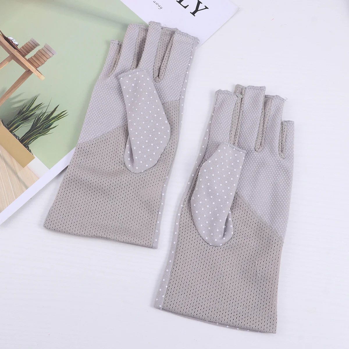 

Gloves Fingerless Women Ultrathin Climbing Stretchy White Protection Uv Hiking Sun Cotton Anti Thin