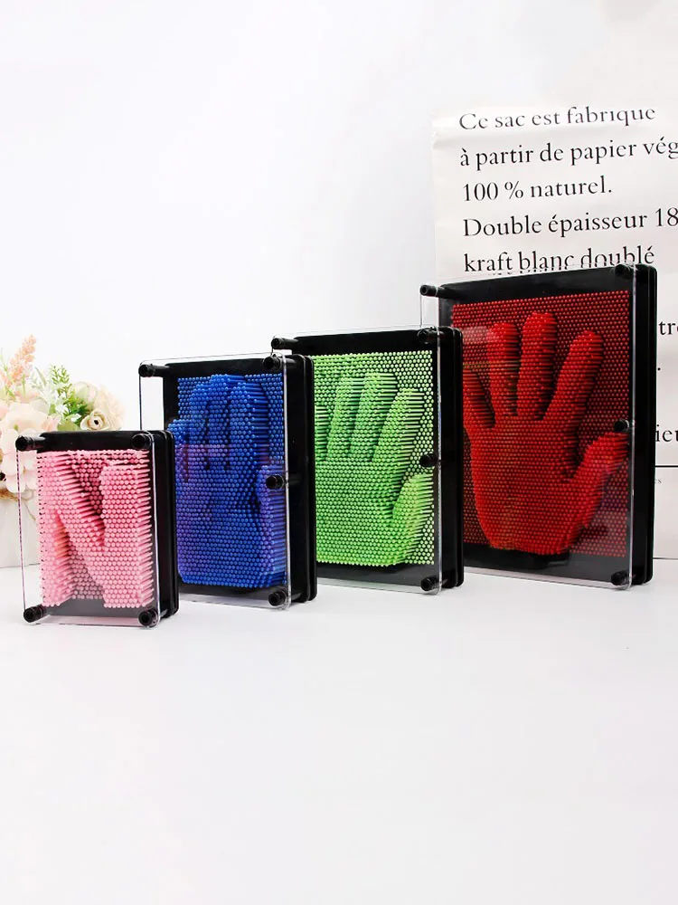 

Pin Art 3D Sculpture DIY Hand Mould Toy Handprint Figurine Needle Carving Magic Figurine Mold Children Gift Home Decoration