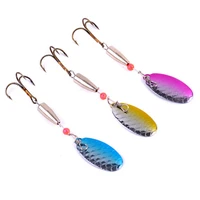 1pcs 6cm 4g rotating spinner spoon fishing lure metal sequins bait wobbler pesca fishing tackle for bass trout perch pike