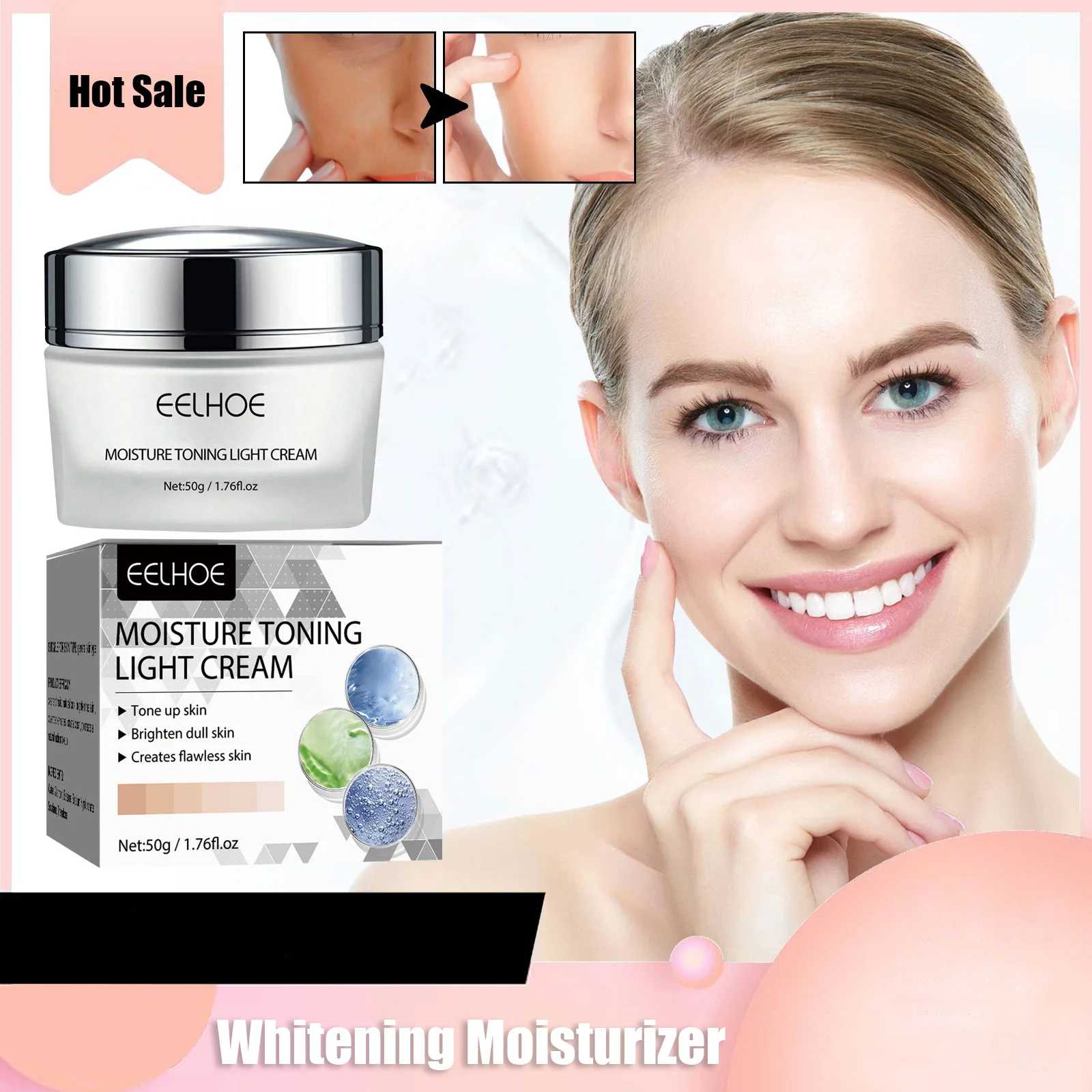 

Whitening Moisturizer Remove Acne Dark Spots Pigment Treatment Reduce Melasma Freckle Oil Control Nourishing Skin Care
