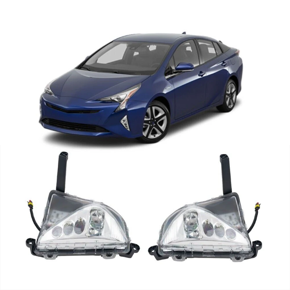 

LED DRL Fog Lights Bumper Lamps For 2016 2017 2018 Toyota Prius