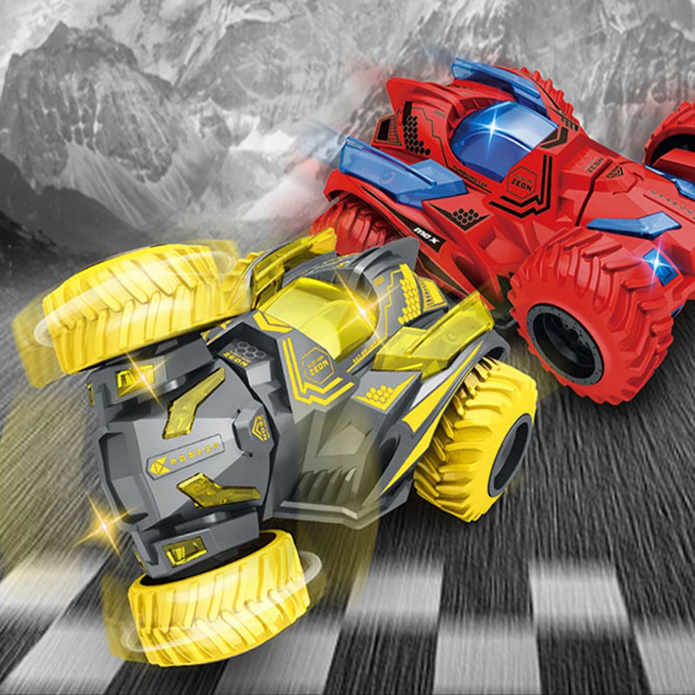 

Double Inertia Pull-Back Car Double-Sided Rolling Climbing Car Special Effect Car Dumper Off-Road Toy Car Children Boys