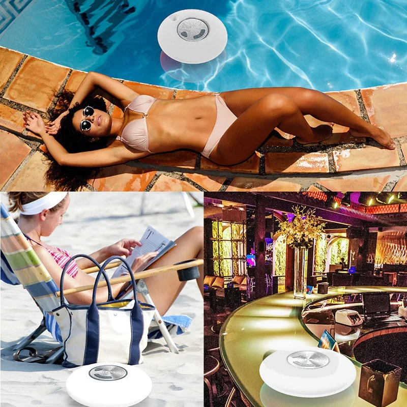 Hot-Bluetooth Floating Speaker IPX7 Waterproof RGB Colorful LED Light Outdoor Swimming Pool Bass Subwoofer | Электроника
