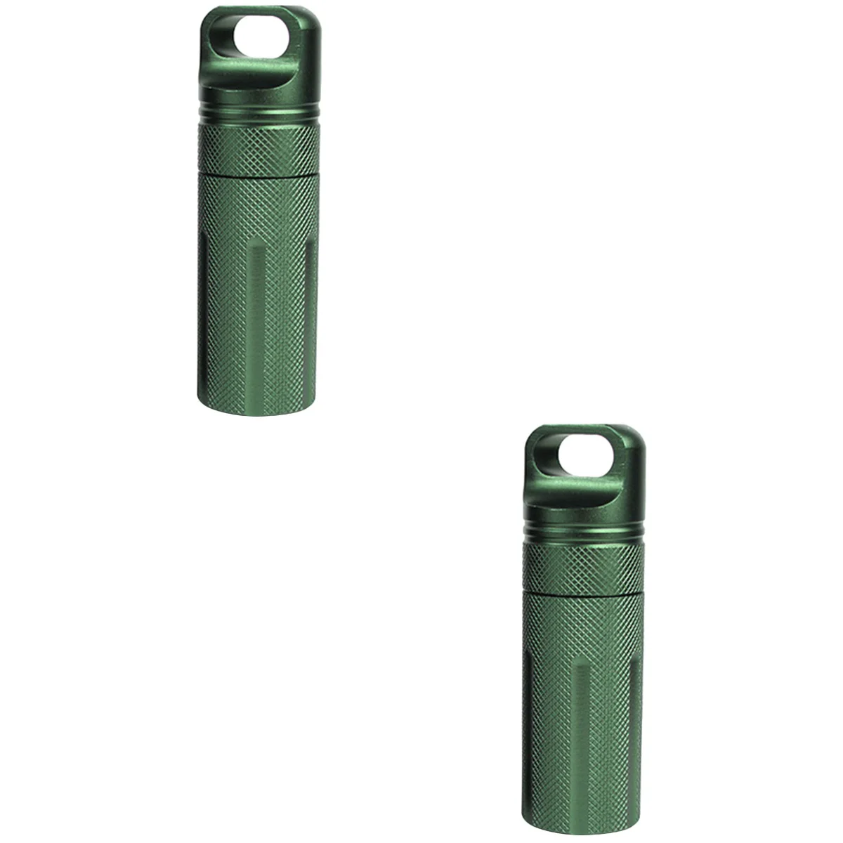 

2 PCS Outdoor Medicine Box Portable Container Small Case Mini Holder Travel Size Bottle Aluminum Alloy Organizer