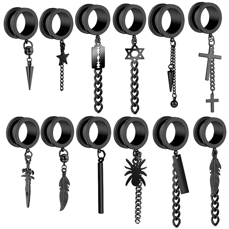 

Туннели для ушей из нержавеющей стали, 8-20 мм