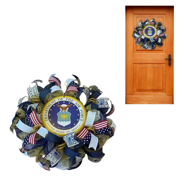 

Искусственные венки 4 июля ручной работы, американские патриотические венки 4 июля, украшение для передней двери