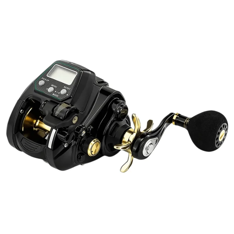 

RUNTO New Design Deep Sea 12V Electric Fishing Reel Sea Boat Jigging Fishing Reel Big Drag Power 15KG for Big Fish