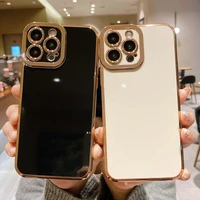 phone case for iphone 13 12 11 pro x xr xs max 7 8 plus se 2 luxury colorful camera protection electroplated soft tpu phone case