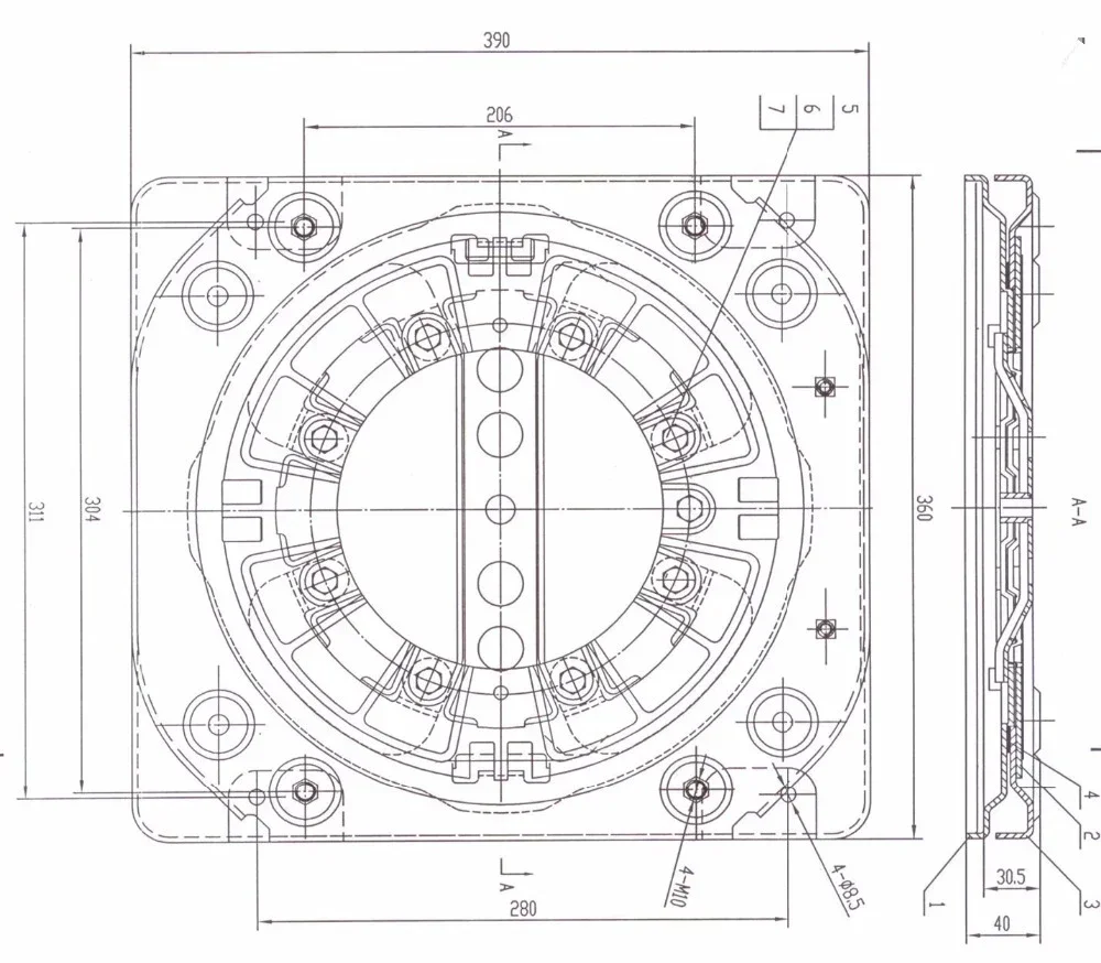 Сверхмощный поворотный механизм с 4-сторонними автомобильными сиденьями
