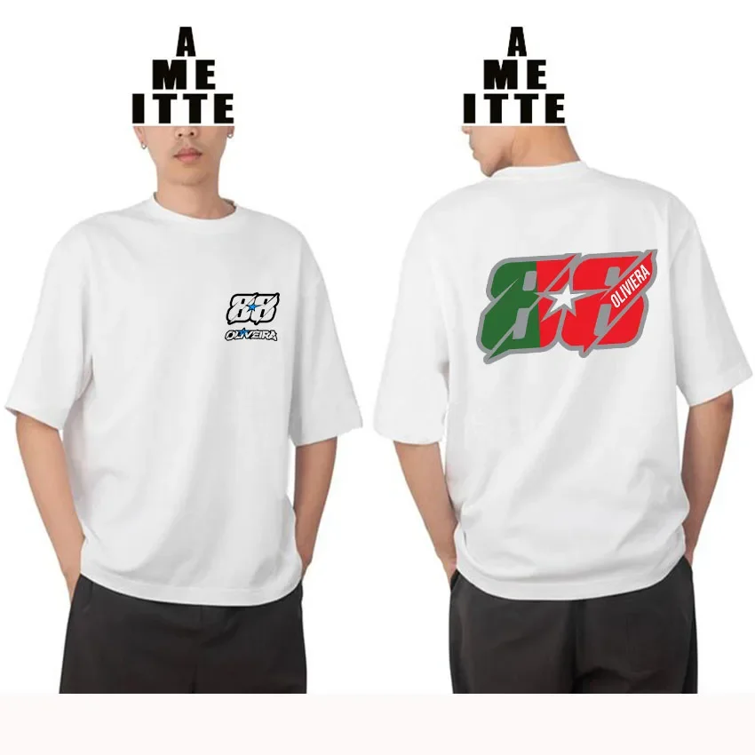 88 # Miguel Oliveira 2023 Классическая футболка новые мужские с коротким рукавом хип-хоп