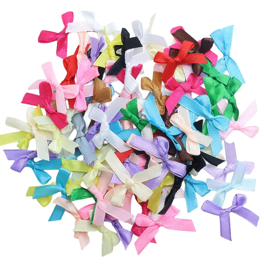 100 шт., декоративные банты из полиэстера