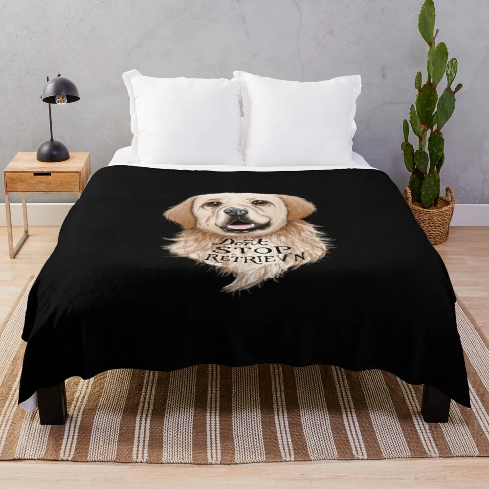 

Дизайнерское одеяло с принтом «Не останавливайтесь» для любителей собак, декоративное одеяло из шерпы для дивана или кровати, подарок