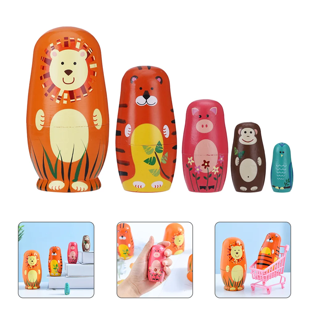 

1 Набор, многослойные русские игрушки-животные