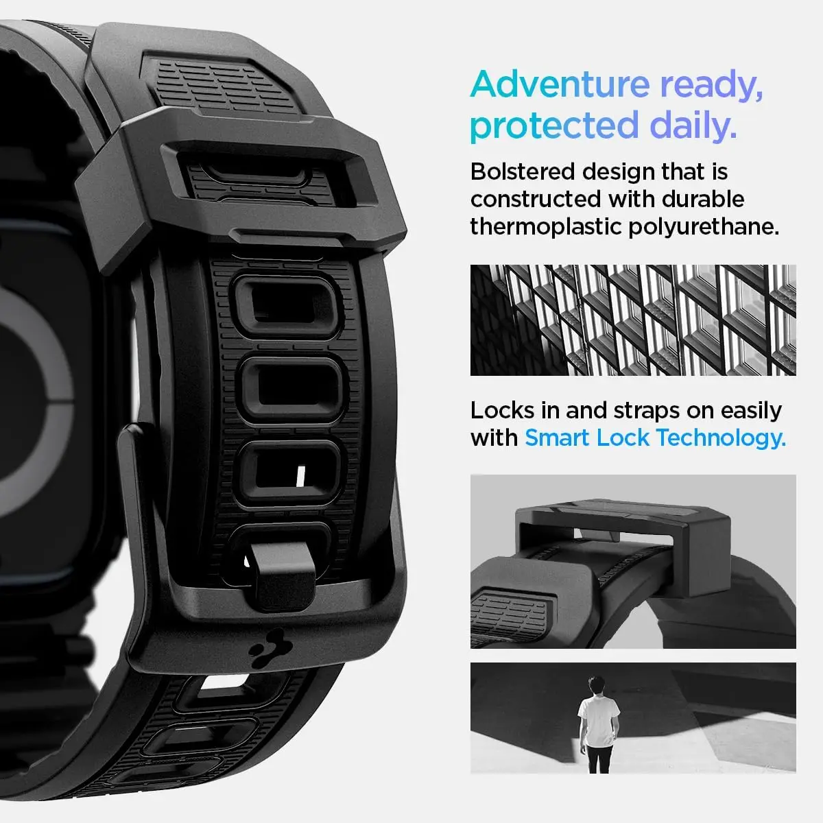 Прочный чехол Spigen Armor Pro + ремешок для часов для Apple Watch Ultra серии 1110 (46 мм42 мм) (art.: 3920c9bb4e4c7) - 3920c9bb4e4c7