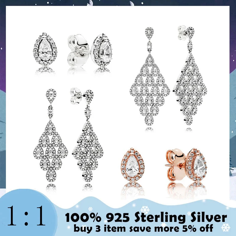 

Женские серьги-капельки из серебра 100% пробы