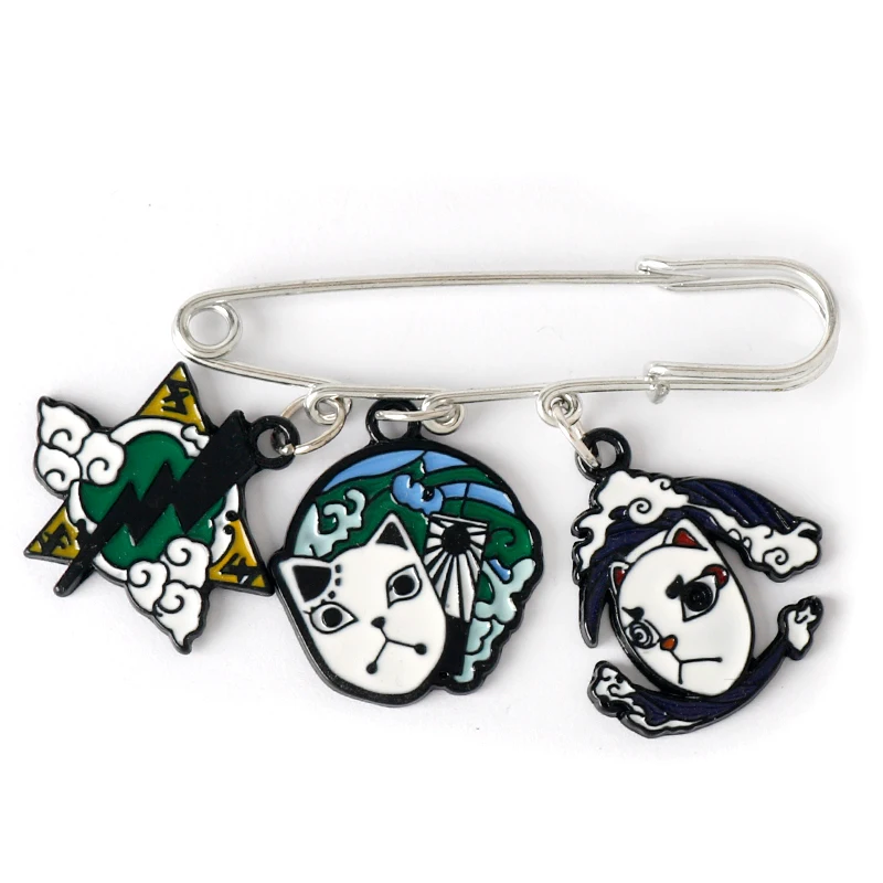 

Japane Anime Demon Slayer Brooch Enamel Pin Cosplay Tanjirou Nezuko Zenitsu Inosuke Giyuu Lapel Pins Clothes Badge Jewelry Gifts