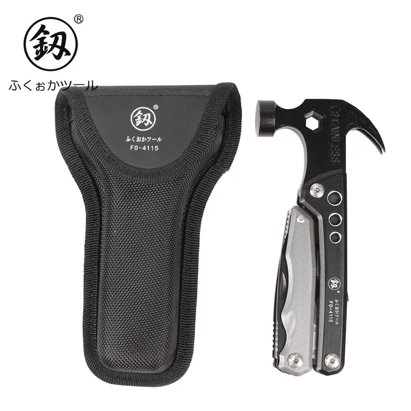 Походный молоток Мультитул снаряжение для выживания 15 в 1 из нержавеющей стали