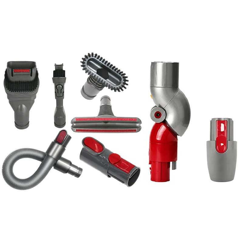 

6X для Dyson V7 V8 V10 насадки для шланга Щетка и 2X для Dyson V7 V8 V10 V11 быстросъемный верхний адаптер инструмент Нижний адаптер