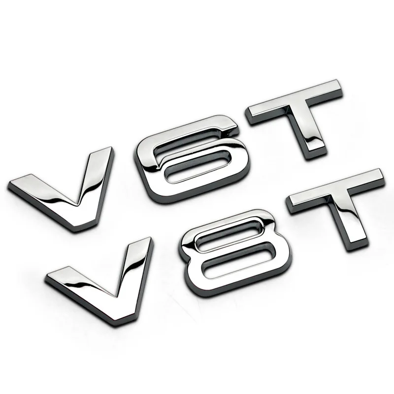 

Оптовая продажа 5 шт. автомобильный Стайлинг 3D ABS V6T V8T логотип боковая эмблема значок наклейки автомобильные наклейки для Audi S4 S5 S7 S8 A6 A4 A7 Q3 Q5 Q7...