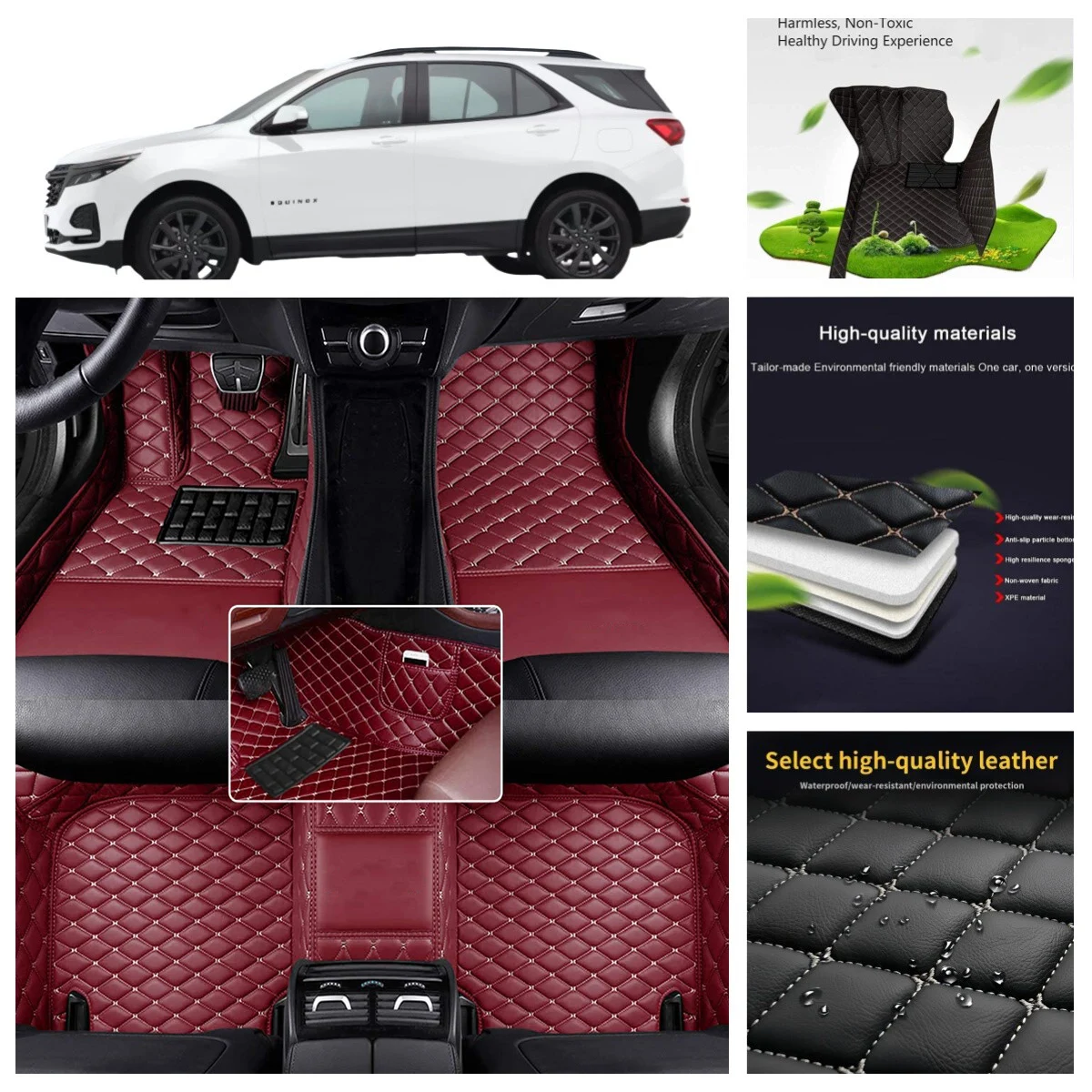 Фото Для Dongfeng e CSS 007 Yipai F7 Ace 007 Автомобильные ковры из искусственной кожи на заказ Автомобильные коврики водонепроницаемые Аксессуары для ног Коврики №2