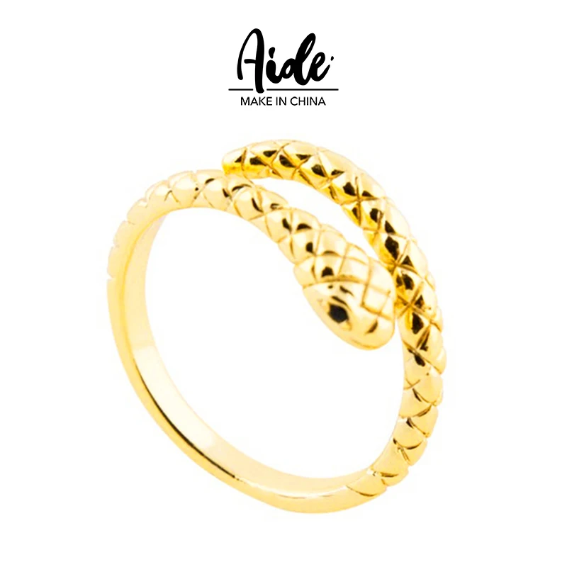 

Женское кольцо из серебра 925 пробы с змеиным узором, 14 к, 10 к, 18 к