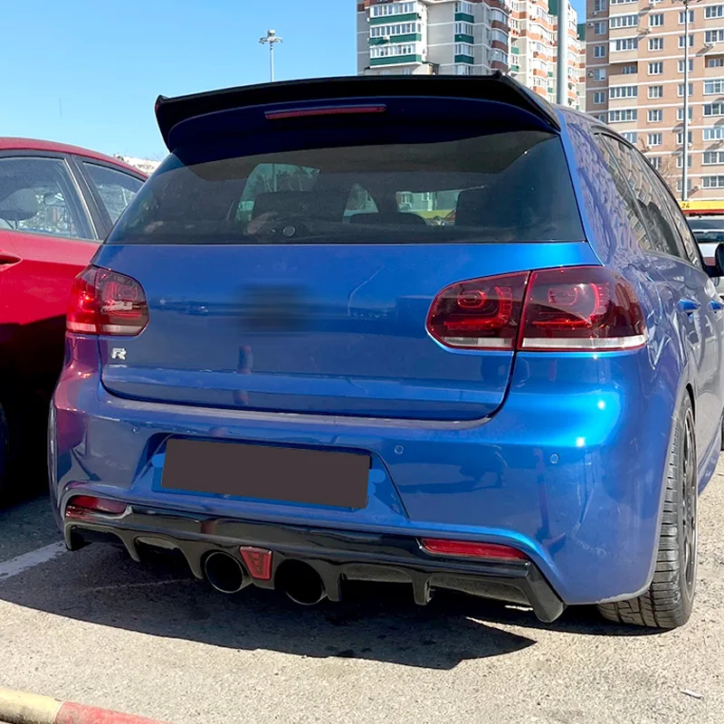 Задний диффузор с карбоновой краской для Golf R MK6 2008-2012 комплект кузова автомобиля