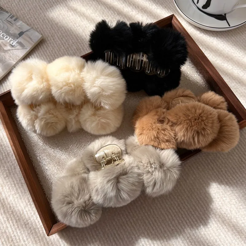 

Новые зимние шпильки для волос из искусственного меха с искусственным мехом