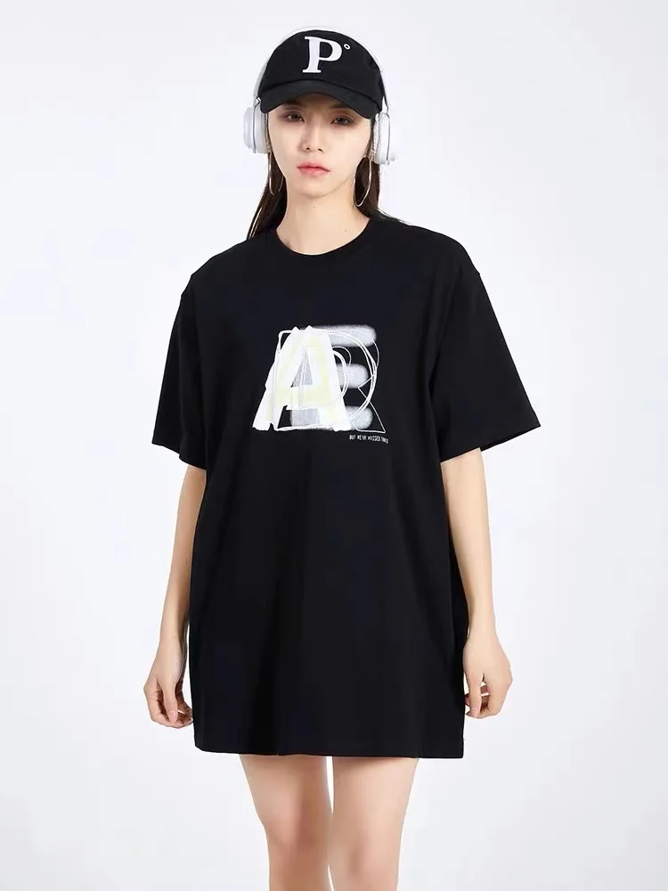 

ADER ERROR High Quality Round Neck Short Sleeve Unisex T-Shirt New 1:1 Overlapping Letter Print Embroidered Loose Couple T-Shirt