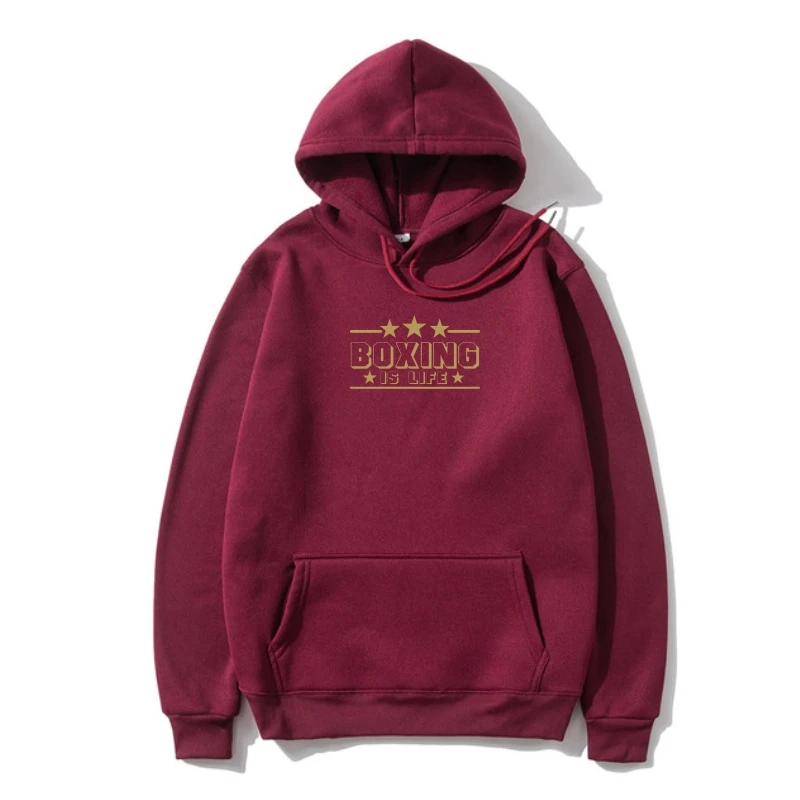 

BOXING,TRAINING Outerwear BOXING IS LIFE SLOGAN,Outerwear,AutumnS,S-3XL Hoodie