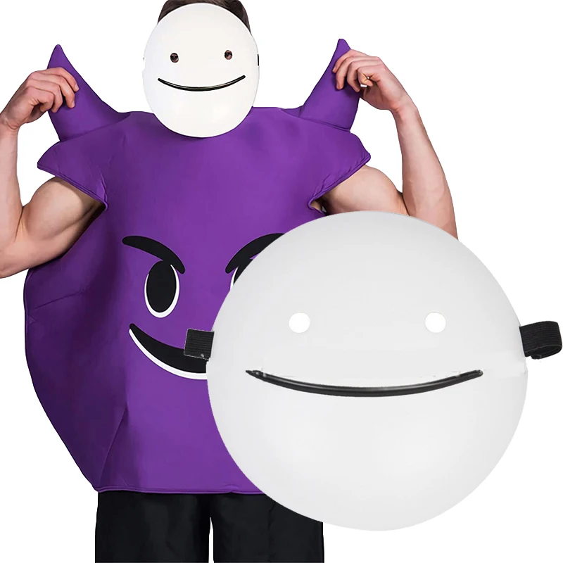 

Halloween White Smile Dream Cosplay Mask Full Face Dream Mask Halloween Costume Cosplay Prop For Adult Kids Party Accessories