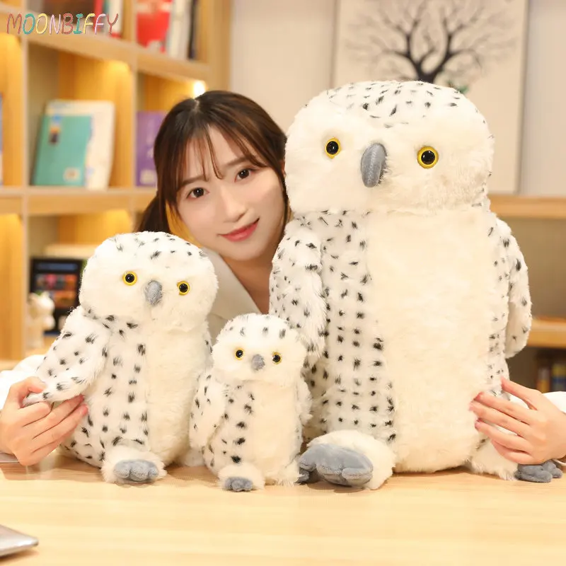 

Simulation White Owl Stuffed Plush Animal Toy Lovely Bird Dolls Soft Nighthawk Pillow Adult Children Gifts