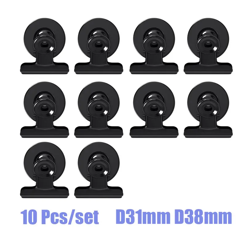 

10 Pcs Magnetic Clips Refrigerator Fridge Magnet Clip For Home Office Classroom Whiteboard Hanging Photos Calendar D31mm D38mm