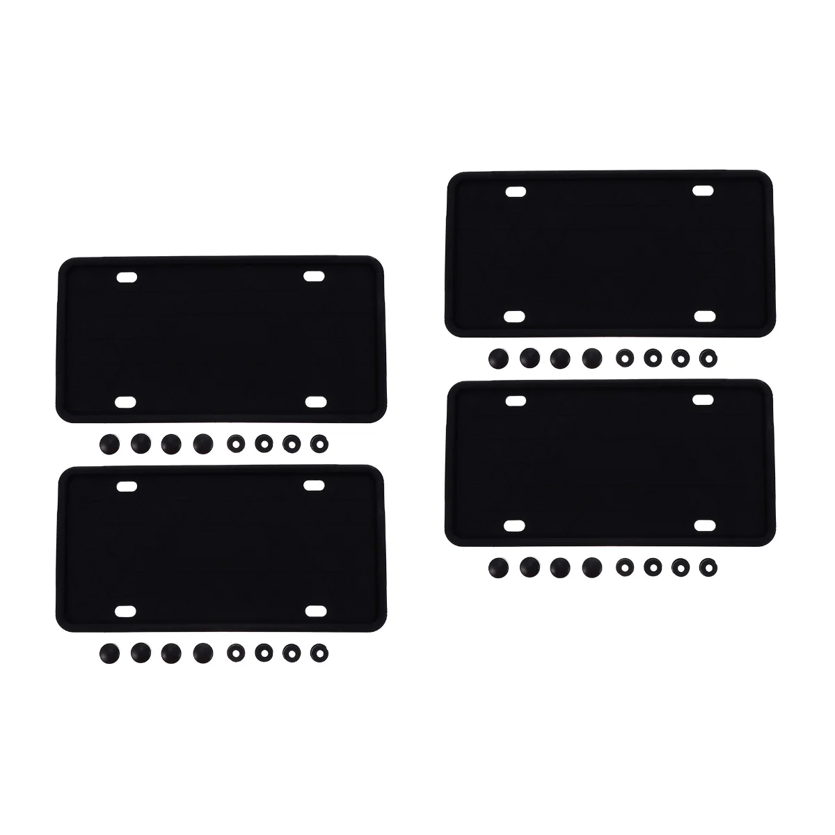 

4 шт., Силиконовые рамки для автомобильного номерного знака