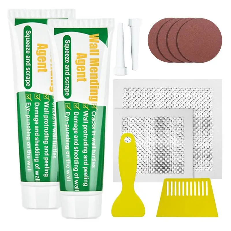 

Wall Mending Agent With Scraper Easy Usage Drywall Repair Kit For Repairing Filling Wall Holes Filler Plaster Wall Repair Cream