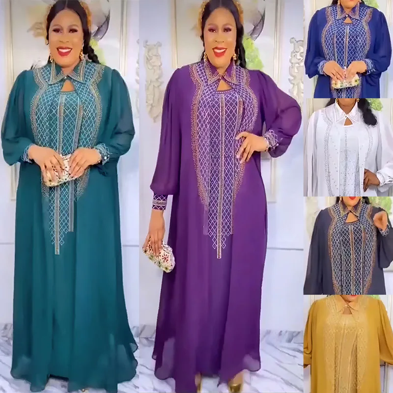 

Abayas для женщин Дубай роскошный 2023 шифоновый Boubou мусульманское модное платье Caftan Marocain Свадьба Вечеринка события Djellaba Femme